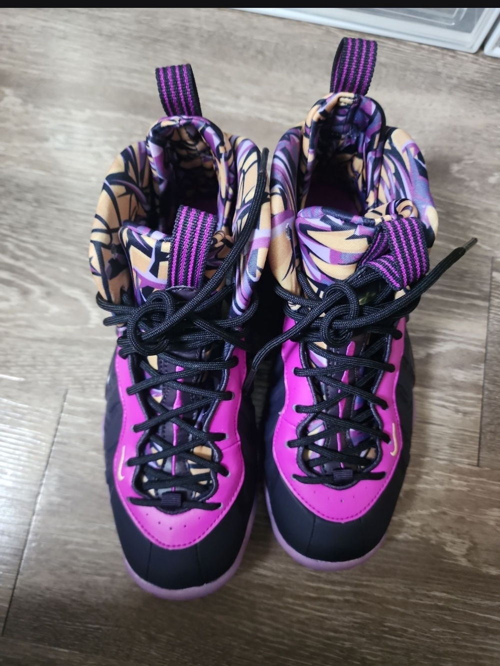 Nike Women's Pink and Black Lace-Up High-Top Boots